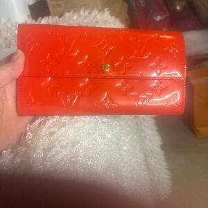 Louis Vuitton Red Wallet with COA
